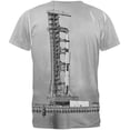 thumbnail image 2 of Apollo 8 Saturn 5 Rocket Black and White All Over Adult T-Shirt, 2 of 2