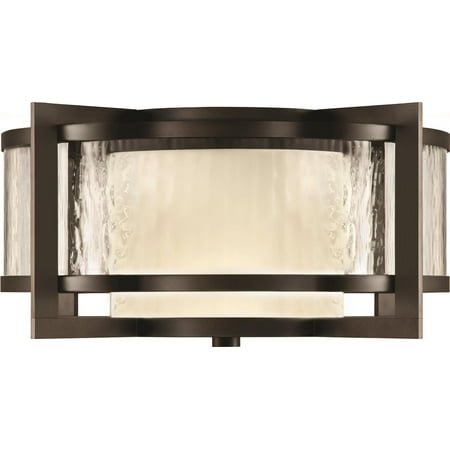 

Flush Mount Light Fixture SINGAPORE MODERNE Outdoor 2-Light Clear Texture FA-620
