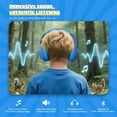 thumbnail image 3 of Nova1Pro Kids Wireless Active Noise Cancelling Headphones, Bluetooth 5.4, 40H Playtime, Volume Limited 75/85/94dB, Type-C Fast Charging, Mic, Foldable for School/Travel/Airplane, Blue, 3 of 7