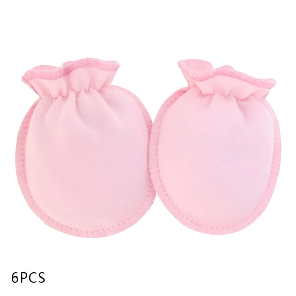 TELOLY 6Pcs Baby Mittens,No Restriction Baby Mittens Newborn,Toddler-Friendly Baby Mittens 0-6 Months,Style1