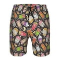 thumbnail image 4 of Naloa Boba Milk Tea Men's Beach Shorts, Surfing shorts, Swim trunks, Quick Dry Swim Trunks for Surfing Beach Fun - Medium, 4 of 9