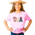 thumbnail image 6 of Ink-Printed USA Coquette Bow Shirt for Women Girls July 4th Family Matching Tee Lace Letters Pink Shirt 2T, 6 of 9