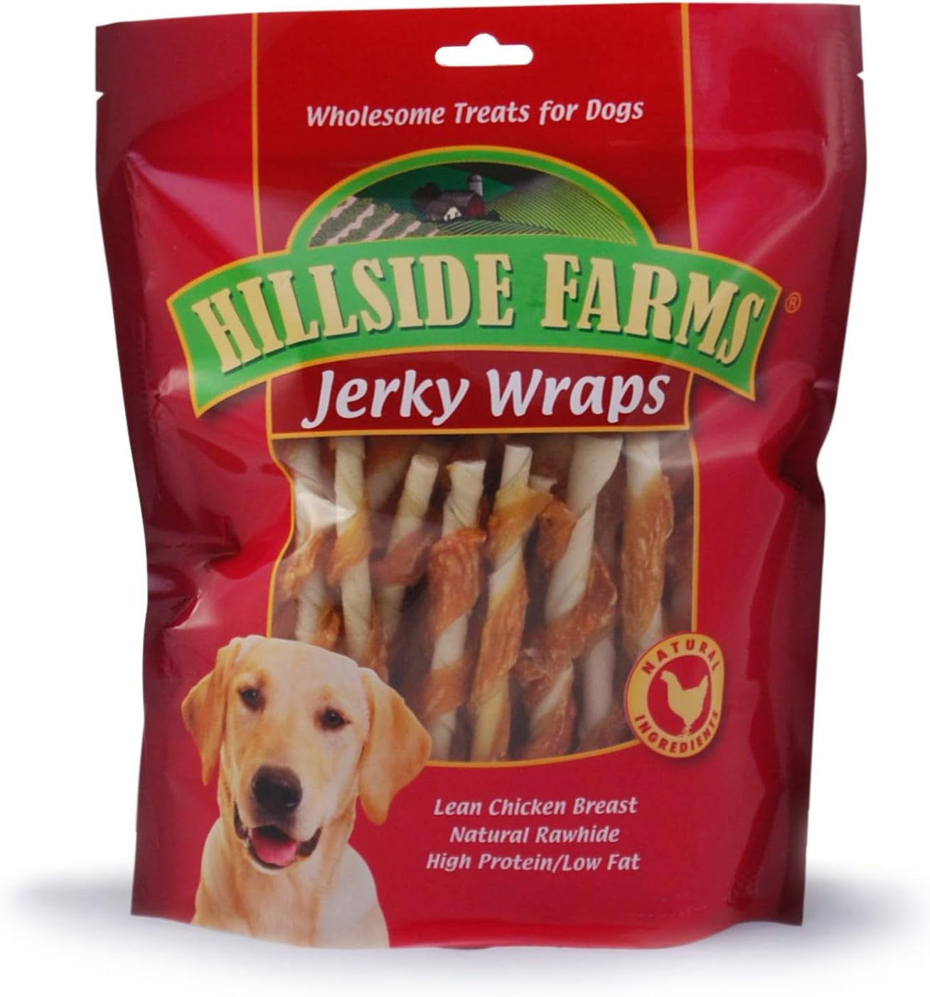 Hillside Farms Chicken And Rawhide Jerky Wraps Premium Dog Treats, 32 oz.