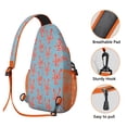 thumbnail image 3 of Beach and Coral Pattern Lightweight Travel Sling Backpack Durable Multipurpose Crossbody Bag with Tropical Fish and Marine Life Design for Hiking and Outdoor Use, 3 of 4