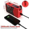 thumbnail image 4 of Emergency Weather Radio, Anpro 2000mAh Solar Hand Crank Weather Radio with LED Flashlight, SOS Alarm, Phone Charger, AM/FM/SW, Portable Radio for Emergency, Outdoor Camping, 4 of 9