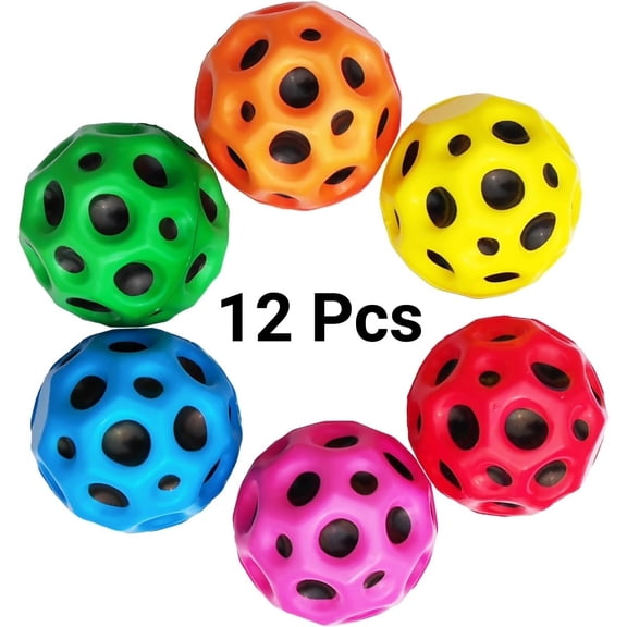 LQQBOX 12 Pcs Super High Jumping Ball, Extreme High Bouncing Ball, Super High Bouncing Ball, Sensory Ball, Athlete Training Ball, Random Color