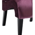 thumbnail image 5 of Upholstered Accent Chair for Living Room, Velvet Tufted Armless Chaise Lounge, Modern Leisure Sofa Chair with Wood Legs for Home Living Room Bedroom Apartment, Purple, 5 of 7