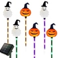 thumbnail image 2 of Outdoor Holiday Decor, Halloween Decorations Outdoor Solar, Pumpkin Outdoor Decor and Ghost Lawn Stakes, Solar Garden Lights Outdoor, Halloween Yard Decorations Outdoor, 6 Pack, 2 of 7