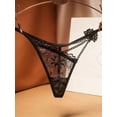 thumbnail image 2 of Tangas con bordado de encaje, bragas transparentes de malla hueca, lencería y ropa interior sexy para mujer, 2 of 5
