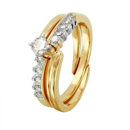 Foreli 0.34CTW Diamond 14K Two tone Gold Ring