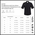 thumbnail image 4 of YONGHS Men's Stand Collar Clergy Shirt Short Sleeves Priest Pastor Minister Preacher Dress Shirt Black 3XL, 4 of 4