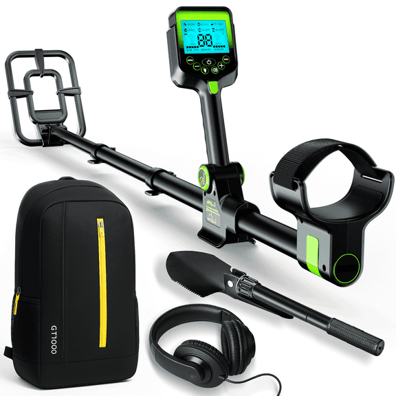 Metal Detector for Adults Waterproof - Adjustable Retractable Foldable Metal Detector Waterproof High Accuracy Gold Detector, Backlit LCD Display,Up to 20 Hours of Extended Runtime, Adjustable Retrac