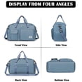 thumbnail image 2 of Deago Sports Gym Bag for Women Men Travel Duffle Bag Large Capacity Carry On Weekender Overnight Bag With Shoe Compartment and Dry Wet Separated Pocket - Blue, 2 of 11
