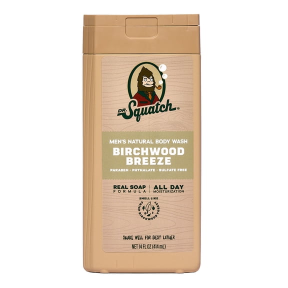 Dr. Squatch Birchwood Breeze Non-Exfoliating Body Wash, 14 fl oz