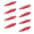 thumbnail image 4 of 8 señuelos de pesca blandos, gusanos, larvas, cebos artificiales portátiles realistas para río Rosa, 4 of 9