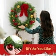 thumbnail image 4 of Lumiparty 24" Christmas Wreaths for Front Door, with Berries Velvet Bow, Winter Artificial Cypress Wreath Xmas Wreath for Indoor Window Wall Fireplace Holiday Decor, 4 of 7