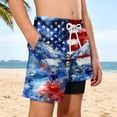 thumbnail image 4 of Edvintorg Boy Shorts 4Th Of July Compression Liner Printed Elastic Waisted Athletic Casual Beach Short with Drawsting Size 5-14, 4 of 9