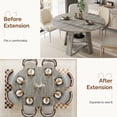 thumbnail image 5 of Hawsaiy 43.3-59 in Extendable Oval Dining Table for 4-6, Space-Saving Round Kitchen Table with Hidden Leaf Storage & Bottom Shelf for Small Space, Gray, 5 of 9