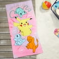 thumbnail image 2 of Pokemon Kids Beach Towel, Microfiber, 27 x 54, Pink and Purple Tie Dye, 2 of 5