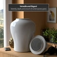 thumbnail image 3 of Red Lantern 24" White Porcelain Temple Jar, 3 of 7