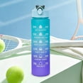 thumbnail image 2 of 24oz Gradient Flip Top Water Bottle, One-Button Portable Plastic Cup with Detachable Carry Loop for Outdoor Sports, 2 of 6