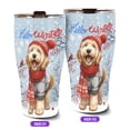 thumbnail image 2 of Hello Winter Goldendoodle Smiling in Red Scarf Hat Welcome Christmas 30oz Stainless Steel Tumbler Insulated Cup with Lid Doodle Dog Lover Gifts Idea - 00017, 2 of 5