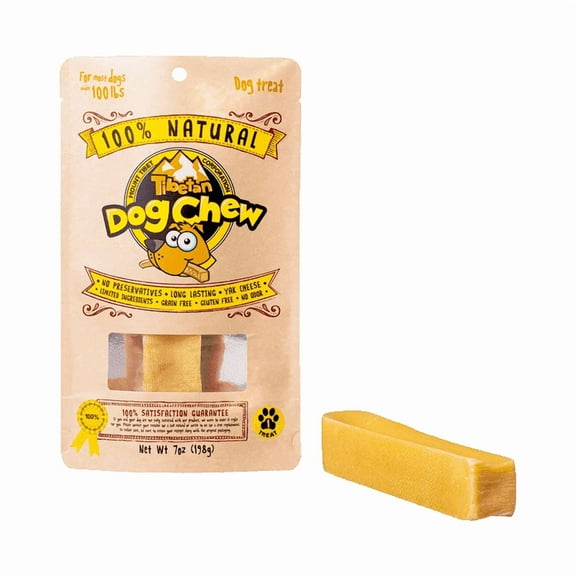 Tibetan Dog Chew All-Natural Yak Cheese Dental Treats for Jumbo Dogs, 1pc