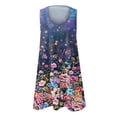 thumbnail image 4 of SMihono Robes Bohèmes d'Été pour Femmes Grande Taille Mode d'Été Robe Imprimée Sans Manches à Enfiler, 4 of 5
