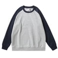 thumbnail image 2 of Gytharion Men's Color-blocking Sweatshirts Raglan Sleeve Solid Color Classic Pullovers Fall Comfortable Pullover Tops, 2 of 5