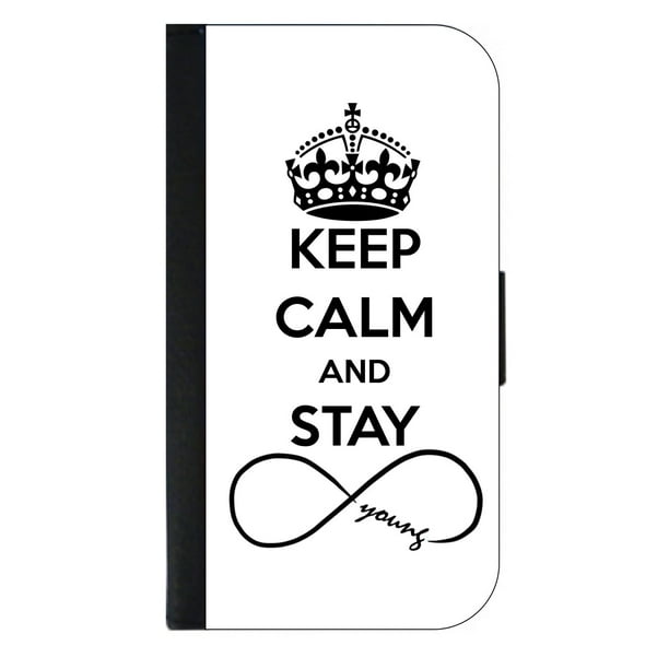 Keep Calm And Stay Forever Young Infinity Symbol Wallet Phone Case For The Iphone 10 X Xs Iphone X Wallet Case Iphone 10 Wallet Case Iphone Xs Wallet Case Walmart Com Walmart Com