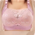 thumbnail image 4 of ALLLIST Full Coverage Women's Bras Lace Wirefree Bralette Plain Purple Lifting T Shirt Ladies Bras Size 36-44, 4 of 4