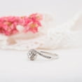 thumbnail image 2 of Kalapi Jewel Elegant 14K White Gold Plated Engagement Ring for Women - 1.2 Ct Round Cut Moissanite Swirl Bypass Wedding Band with Prong Setting, Perfect for Gift or Bridal Jewelry, 2 of 4