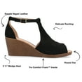 thumbnail image 6 of Journee Womens Kedzie Peep Toe Wedge Sandals, Widths Available, 6 of 10
