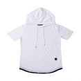 thumbnail image 3 of FNNMNNR Men Solid Slub Cotton Short Sleeve Slim Fit Hooded T Shirt, 3 of 5
