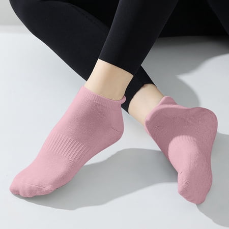 Lunxisen 3 Pcs Pilates Grip Socks Non Slip Yoga Socks for Women Fitness Barre Workout Anti Skid Toe Separator