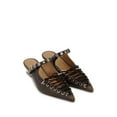 thumbnail image 3 of Ganni Women's Pointed Toe Mules With Intricate Lacing Brown Sizes IT 34-50 2/3, 3 of 3