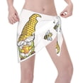 thumbnail image 3 of Bingfone Gnome Sweet Honey Women's Sarong Swimsuit Cover Ups Bathing Suit Coverups Chiffon Beach Wrap Skirts, 3 of 7