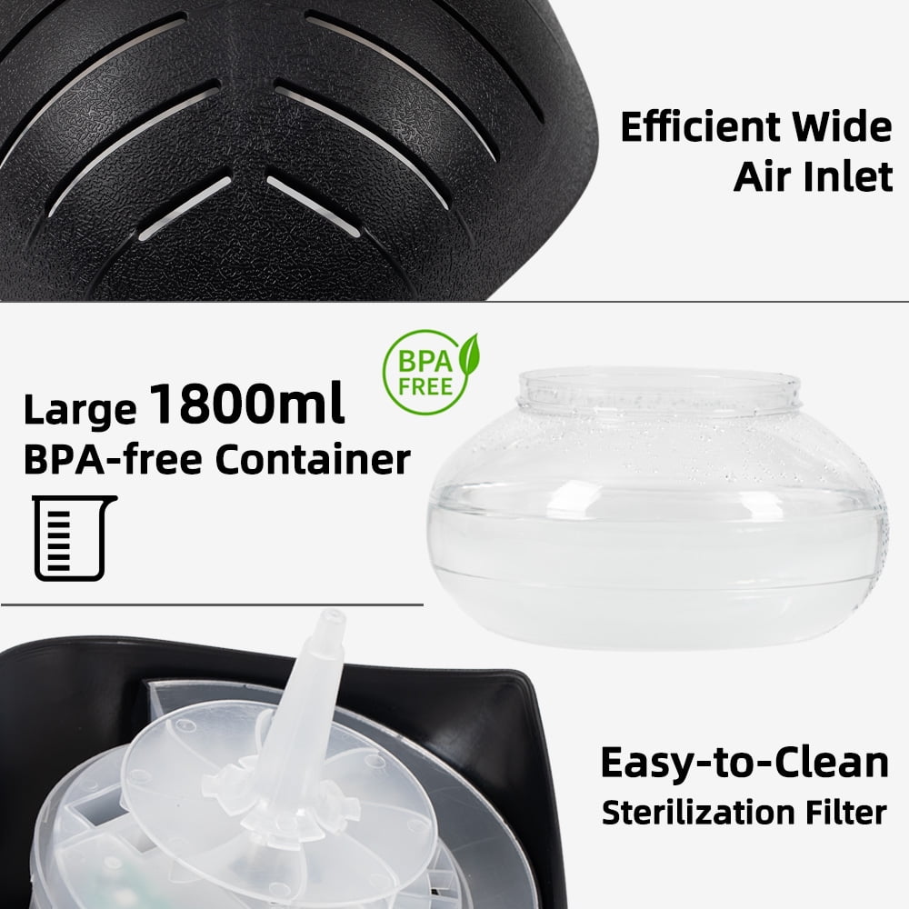 RAPOBRIX Cool Mist Humidifier for Bedroom Baby - Top-Fill with Essential Oil Diffuser