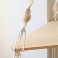 thumbnail image 4 of Boho Rope Hand Woven Hanging Shelf Wooden Corner Wall Storage Rack for Plants and Home Decor, 4 of 6