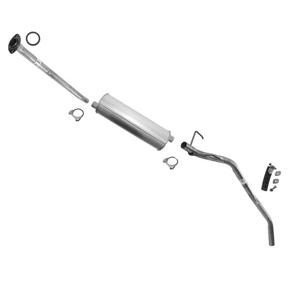 1989-1995 for Toyota Pick Up 121 Wheel Base 2.4L All Wheel Drive Muffler System Kit - Single Exit, Bolt-On, Clamped - Made in USA