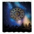 thumbnail image 3 of Ambesonne Galaxy Shower Curtain, Third Eye Milky Way, 69"Wx84"L, Multicolor, 3 of 5