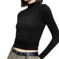thumbnail image 6 of Rigardu Slim Fit Shirts for Women Long Sleeve Going Out Tops Basic Tees Women Casual Printing Short Sleeves V Neck Loose T Shirt Blouse Tops, 6 of 7