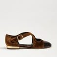 thumbnail image 2 of Sam Edelman Roxie Spiced Camel/Rich Chocolate Rounded Toe Mary Jane Ballet Flats (Spiced Camel/Rich Chocolate, 10), 2 of 6