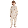 thumbnail image 2 of Little Bear Moon Pattern One Piece Pajamas Soft Jumpsuit Cozy Sleep and Play Romper Zipper and Pockets 4T, 2 of 8