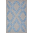thumbnail image 1 of 8' x 10' Light Grey Blue Geometric Zigzag Indoor/Outdoor Rug, 1 of 4