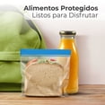 thumbnail image 2 of Berry Bloom Bolsas Reutilizables De Almacenamiento, 300 Piezas, Bolsas Herméticas Con Doble Cierre Sin BPA, Para Alimentos, Sándwich, Frutas, Verduras, Carne, Congelador, Refrigerador, 16.5 X 14.9 cm, 2 of 11