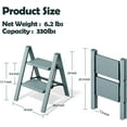 thumbnail image 6 of 2 Step Ladder,Aluminum Lightweight Folding 2 Step Stool with Anti-Slip Wide Pedal,330lbs Capacity Step Ladder for Household,Kitchen,Office - Serene Blue, 6 of 16