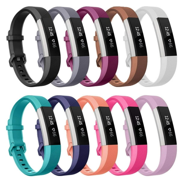 10 Pack for Fitbit Alta/Fitbit Alta HR Bands, Soft Replacement Band  Adjustable Sport Strap compatible w/ Fitbit Alta/Alta HR Women Men Large  Small 