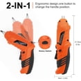 thumbnail image 4 of Electric Cordless Screwdriver, 47-in-1 Drill Driver Screwdriver Set,3.6V Battery Power Rechargeable Screwdriver kit,Rotatable Dual Position Handle with LED Light Charger for Home Office Work, 4 of 9