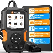 ANCEL AS300 OBD2 Scanner Car Code Reader, Full OBDII Diagnostic Tool with Cloud Printing, DTC Lookup, I/M Readiness, Battery Voltage Test, Live Data, Smog Check, 11 Languages, Lifetime Free Updates